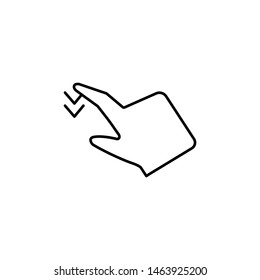 Zoom, gestures, multimedia option icon. Element of corruption icon. Thin line icon on white background