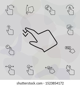 Zoom, gestures, multimedia option icon. Universal set of touch gesture for website design and development, app development