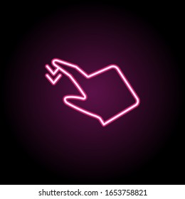 Zoom, gestures, multimedia option neon icon. Simple thin line, outline vector of touch gesture icons for ui and ux, website or mobile application
