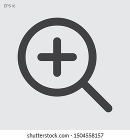 zoom glass icon vector symbol