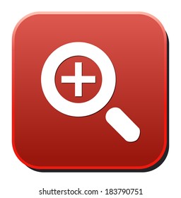 zoom in glossy icon