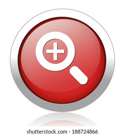 zoom in glossy icon