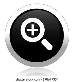 zoom in glossy icon