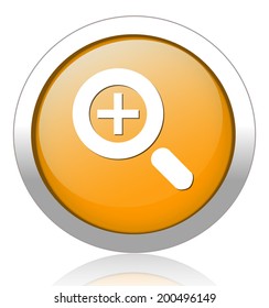 zoom in glossy icon