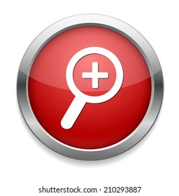zoom in glossy icon