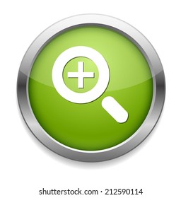 zoom in glossy icon