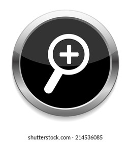 zoom in glossy icon
