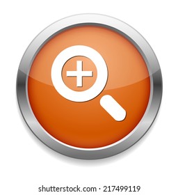 zoom in glossy icon