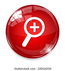 zoom in glossy icon