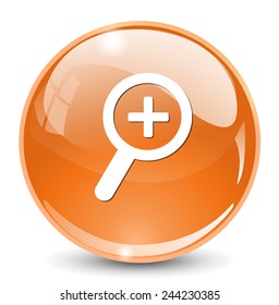 zoom in glossy icon