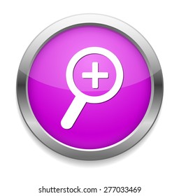 zoom in glossy icon