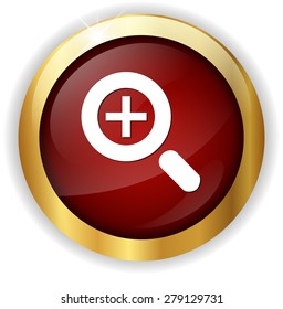 zoom in glossy icon