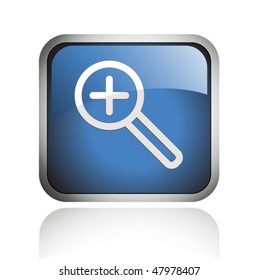 zoom in glossy icon