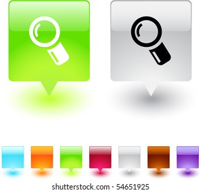 Zoom glossy square web buttons.