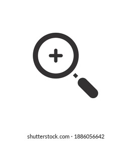 Zoom in glyph icon for web template and app. Vector illustration. design on white background. EPS 10