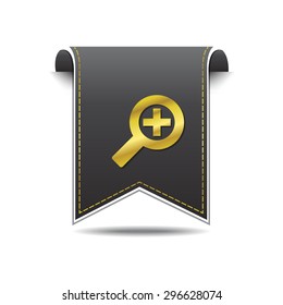 Zoom In golden Vector Icon Design