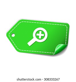 Zoom In Green Vector Icon Design