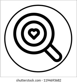 zoom heart vector icon