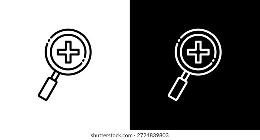 Zoom-Symbol schwarz-weiß