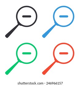zoom icon - colored vector illustration