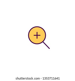 Zoom in icon design. Essential icon vector illustration