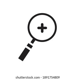 Zoom in icon design. isolated on white background