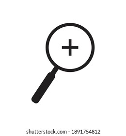 Zoom in icon design. isolated on white background