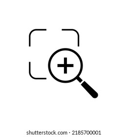Ampliar el diseño de iconos aislado en fondo blanco. ilustración vectorial