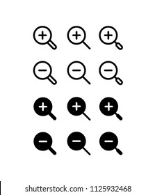 Zoom Icon Design Vector Symbol Magnifier Magnifying Glass