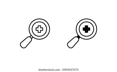 Diseño de icono de ampliación con fondo blanco ilustración de stock
