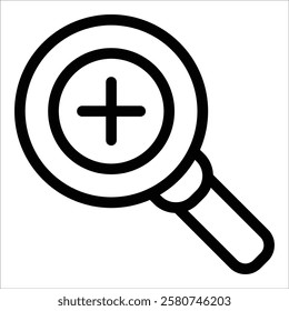Zoom In Icon Element For Design