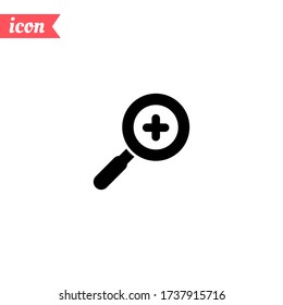 Icono de zoom. Icono de ampliación. Ilustración del vector EPS 10.