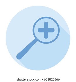 Zoom icon in flat design