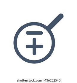Zoom icon, flat design style