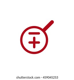 Zoom icon, flat design style