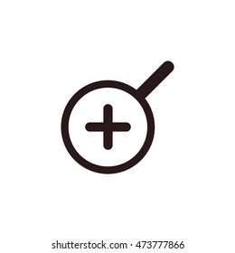 Zoom icon, flat design style