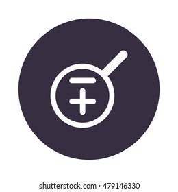 Zoom icon, flat design style