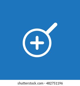Zoom icon, flat design style