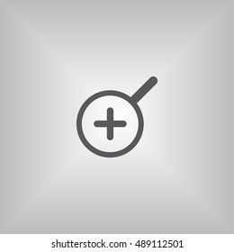 Zoom icon, flat design style