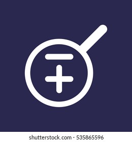 Zoom icon, flat design style