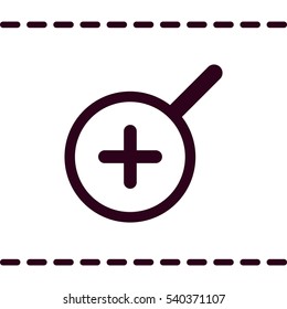 Zoom icon, flat design style