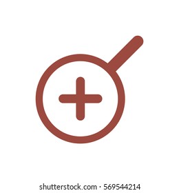Zoom icon, flat design style