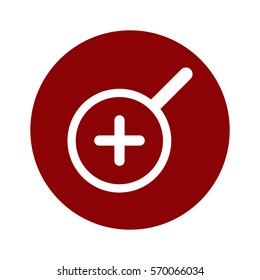 Zoom icon, flat design style