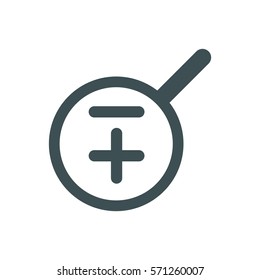 Zoom icon, flat design style