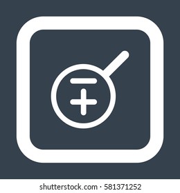 Zoom icon, flat design style