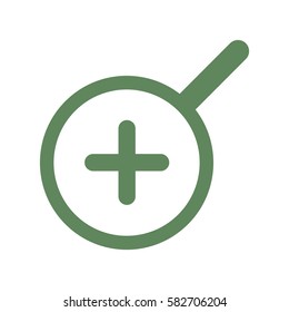 Zoom icon, flat design style