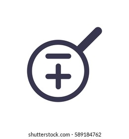 Zoom icon, flat design style