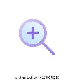 zoom in icon flat outline glyph interface 