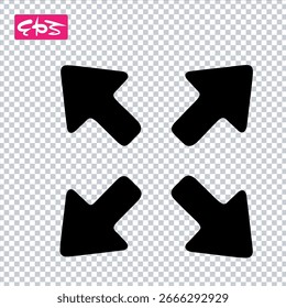 Icono de zoom, ícono de gesto de zoom, ícono de operación, archivo de ilustración de ícono de Vector de formato EPS