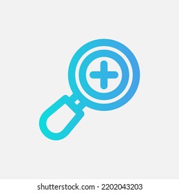 Zoom in icon in gradient style about camera, use for website mobile app presentation